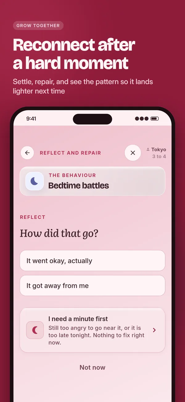 Reconnect after a hard moment