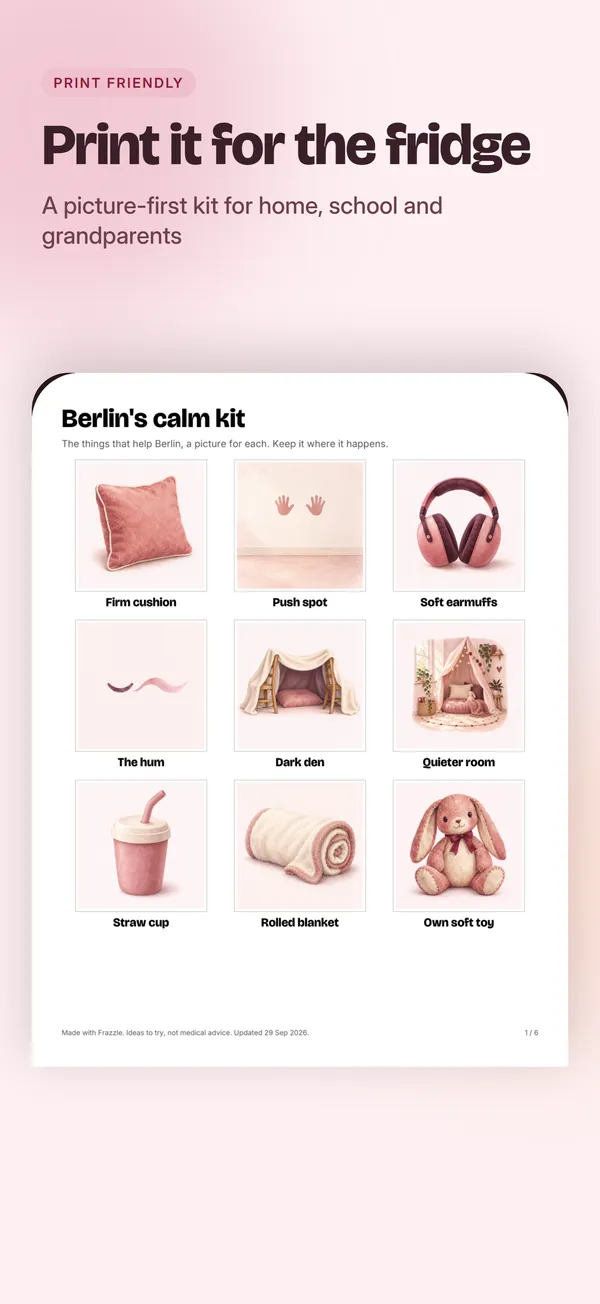 Print your calm kit for the fridge