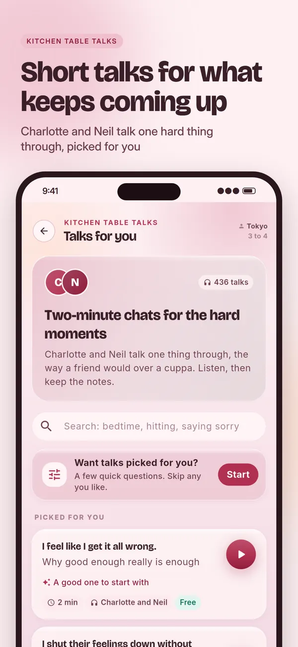 Short talks for what keeps coming up