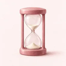 Sand timer, painted for the Calm Kit