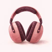 Soft earmuffs, painted for the Calm Kit