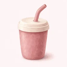 Straw cup, painted for the Calm Kit